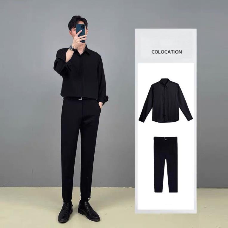 Áo Sơ Mi nam che khuy Cao Cấp không nhăn không phai màu nhiêu màu hot form đẹp vừa ôm ,suông rộng công sở Hàn Quốc