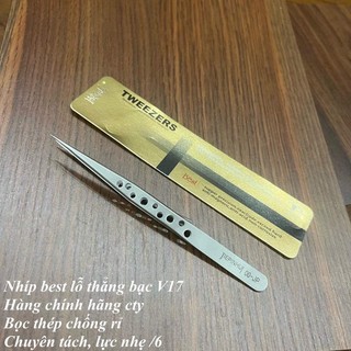 Nhíp tách lỗ thẳng , thép không gỉ , hàng chính hãng