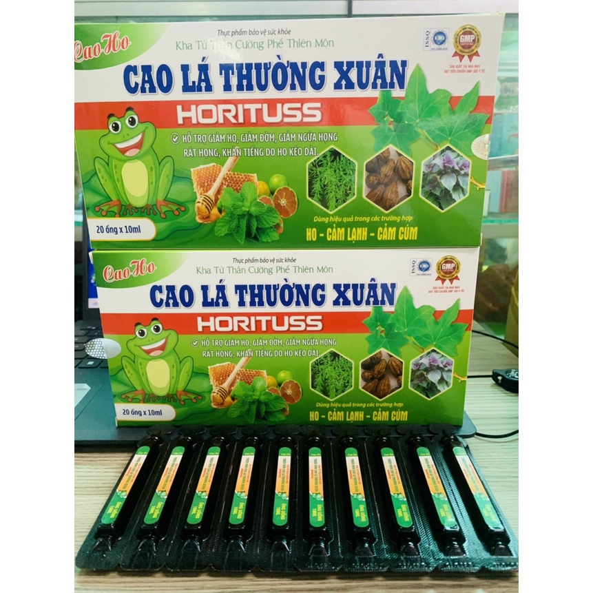 Cao ho cao lá thường xuân Horituss  giảm ho, làm ấm họng, giảm viêm họng, giảm đờm, hết khò khòe