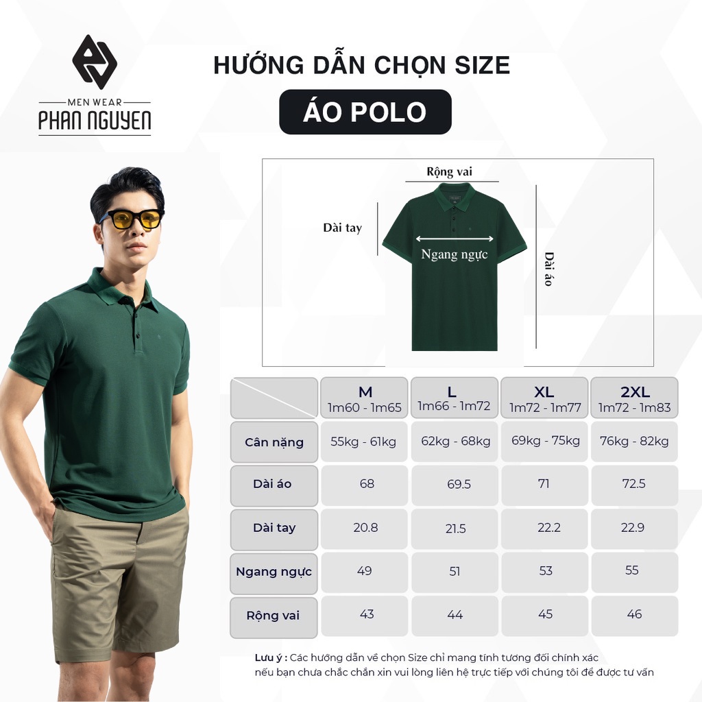 Áo polo basic nam cao cấp Phan Nguyễn, chất liệu mềm, mát, chống tia UV, màu săc đơn giản, thiết kế hiện đại APC.215