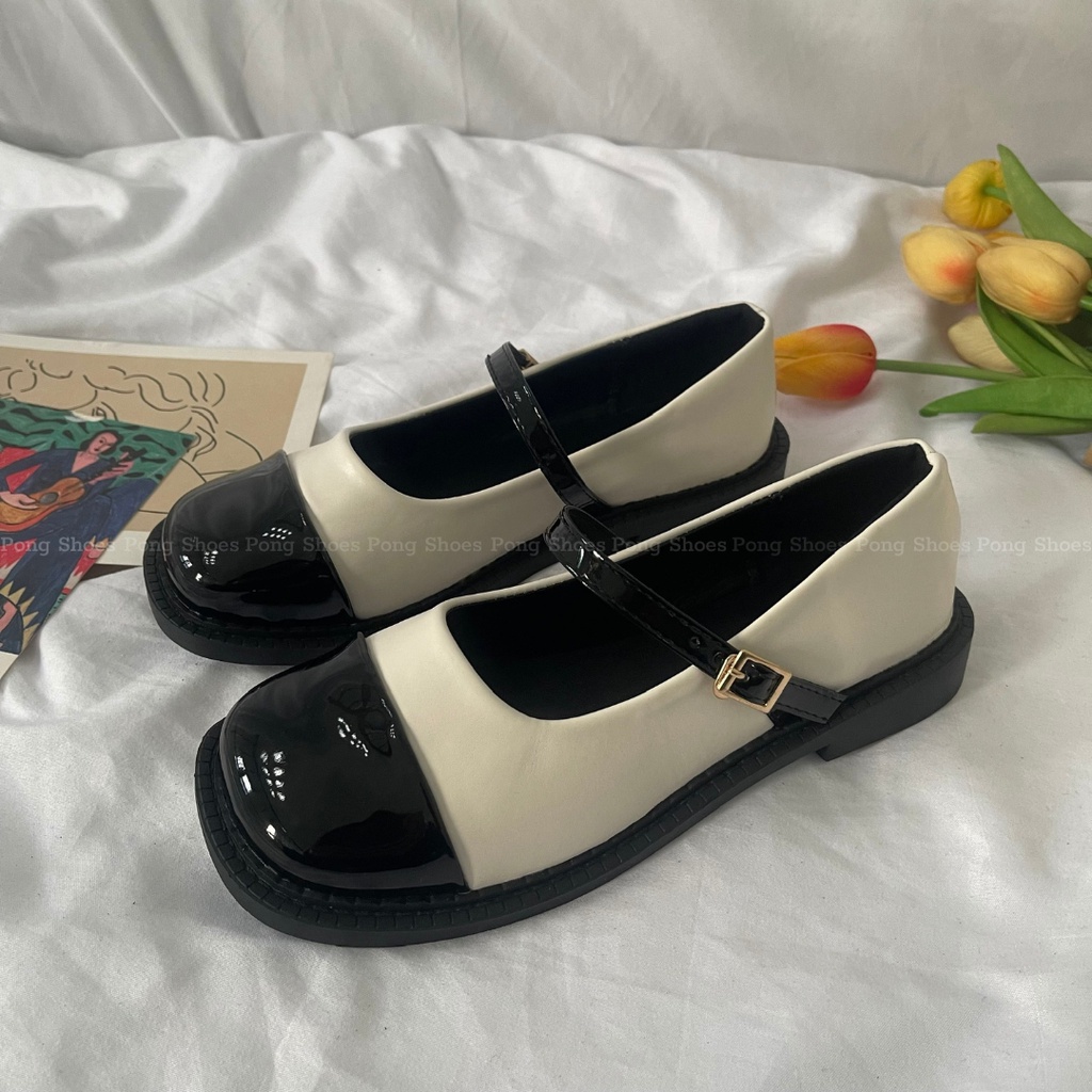 Giày Búp Bê/ Marry Jane PongShoes đơn giản/ basic - FULL BOX - Mã 1525
