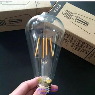 Bóng đèn led edison st-64 vỏ trong - đèn khả hân