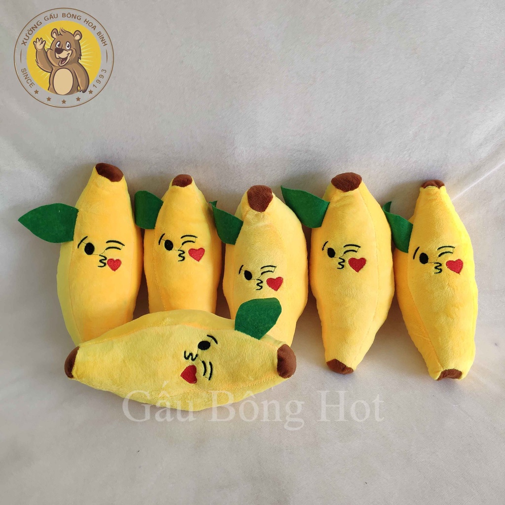Thú gấu nhồi bông, Gối Ôm Hình Quả Chuối size 25cm, 55cm Siêu Dễ Thương Mềm Êm Mịn - HAUNNISHOP.VN