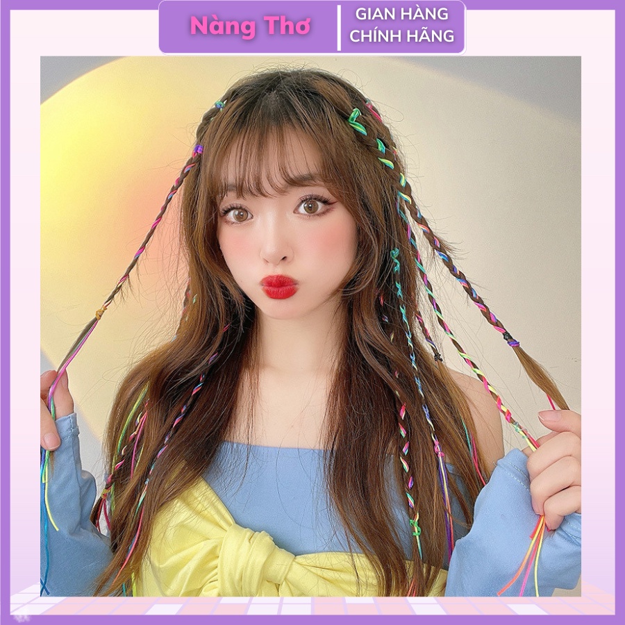Dây Trang Trí Tóc Bện Dây Nhiều Màu Sắc Cho Nữ Thời Trang Phá Cách