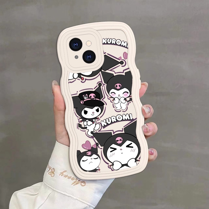 Ốp Điện Thoại Viền Gợn Sóng Chống Dấu Vân Tay Họa Tiết Hoạt Hình Cho iPhone 11 12 14plus xsmax 11Promax 12Pro 13Pro max