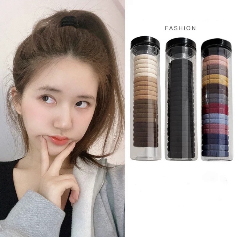 Ống 20 Dây Cột Tóc cao su đặc Màu Pastel trang điểm korea Cho Nữ nội y xanh - chất mát