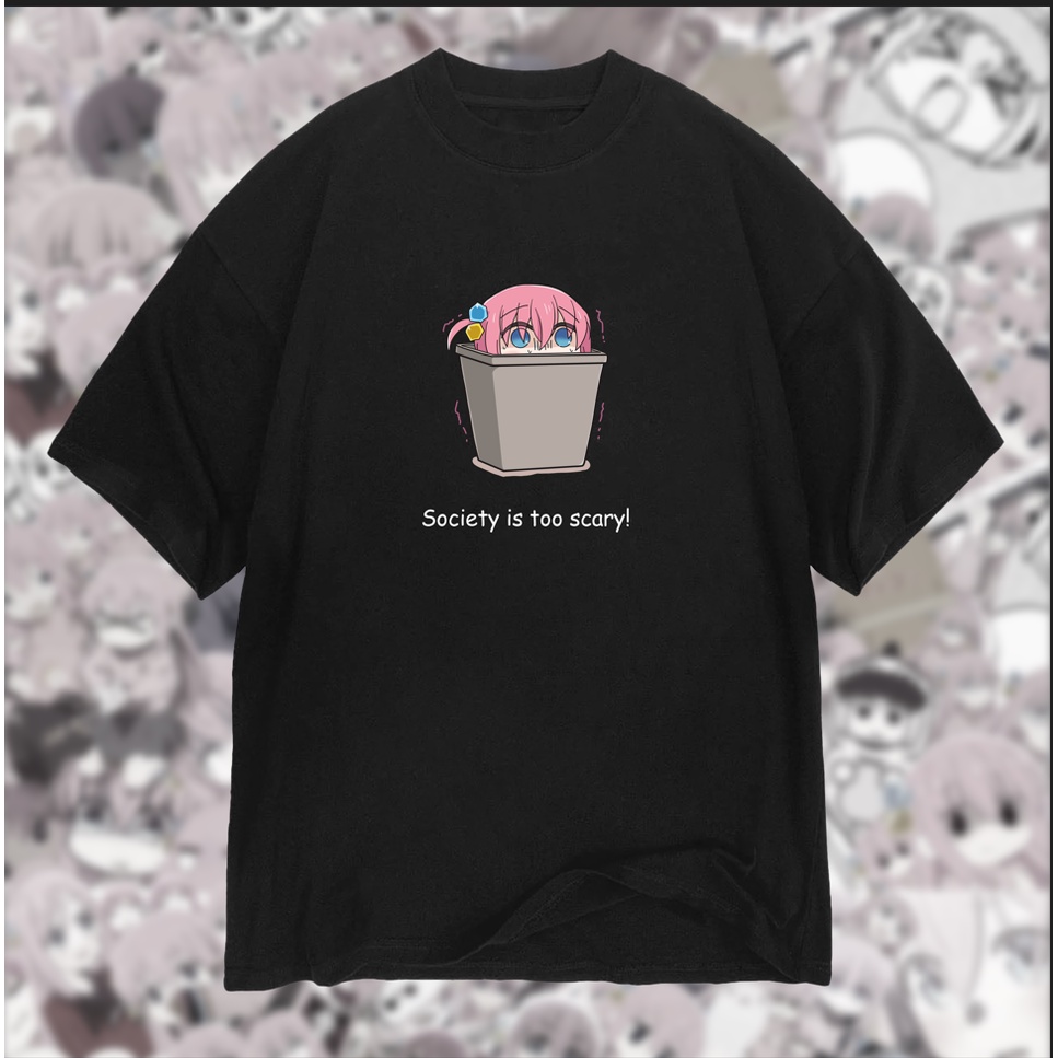 Áo thun Unisex nam nữ form rộng anime Bocchi the rock cute