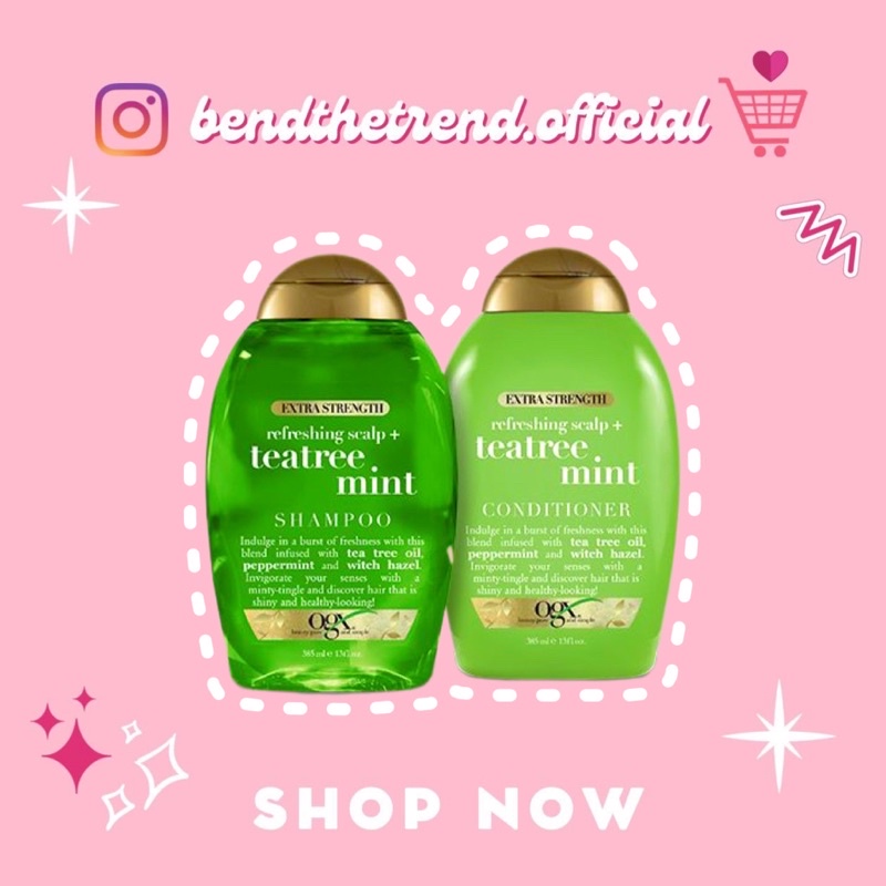 CẶP GỘI XẢ OGX REFRESHING SCALP+ TEATREE MINT