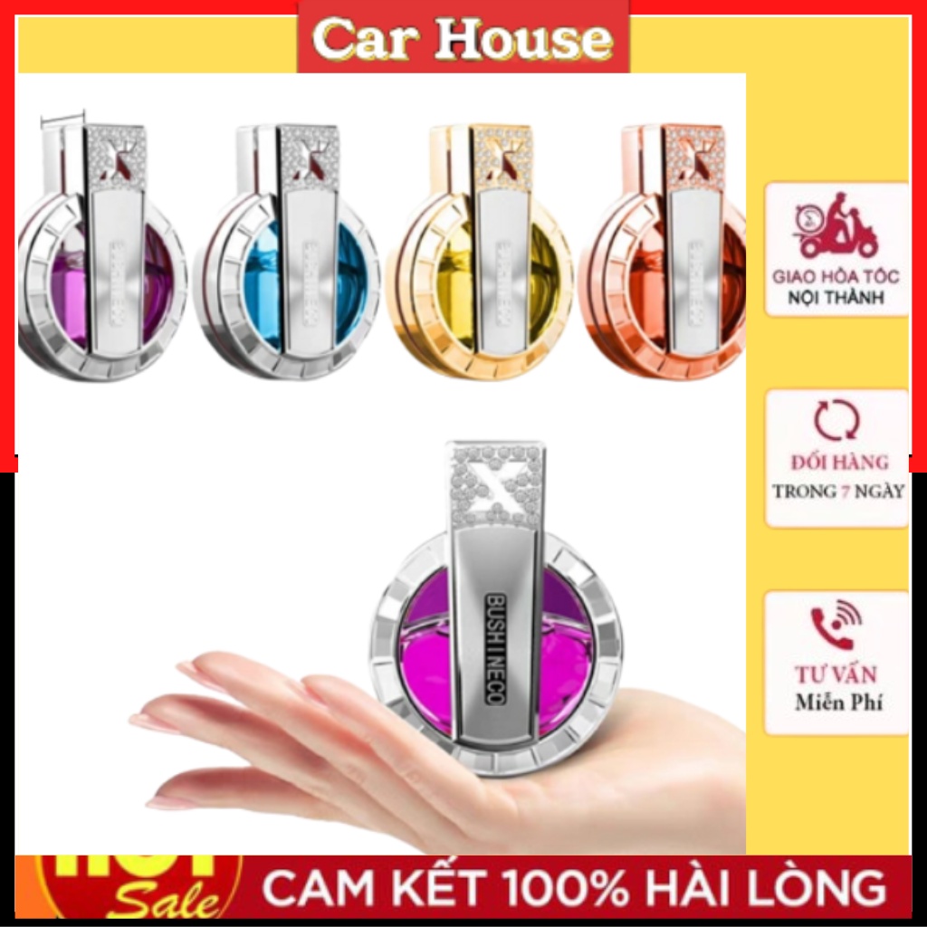Nước hoa kẹp cửa gió điều hoà ô tô sang trọng, Quý phái, Tinh dầu thơm dùng cho xe ô tô