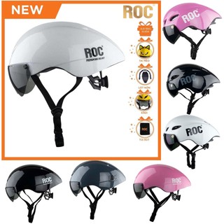Mũ bảo hiểm xe đạp có kính, chính hãng roc r16 - r18 / mũ xe đạp thể thao nam nữ/ nón đua xe đạp _w1_ts1820