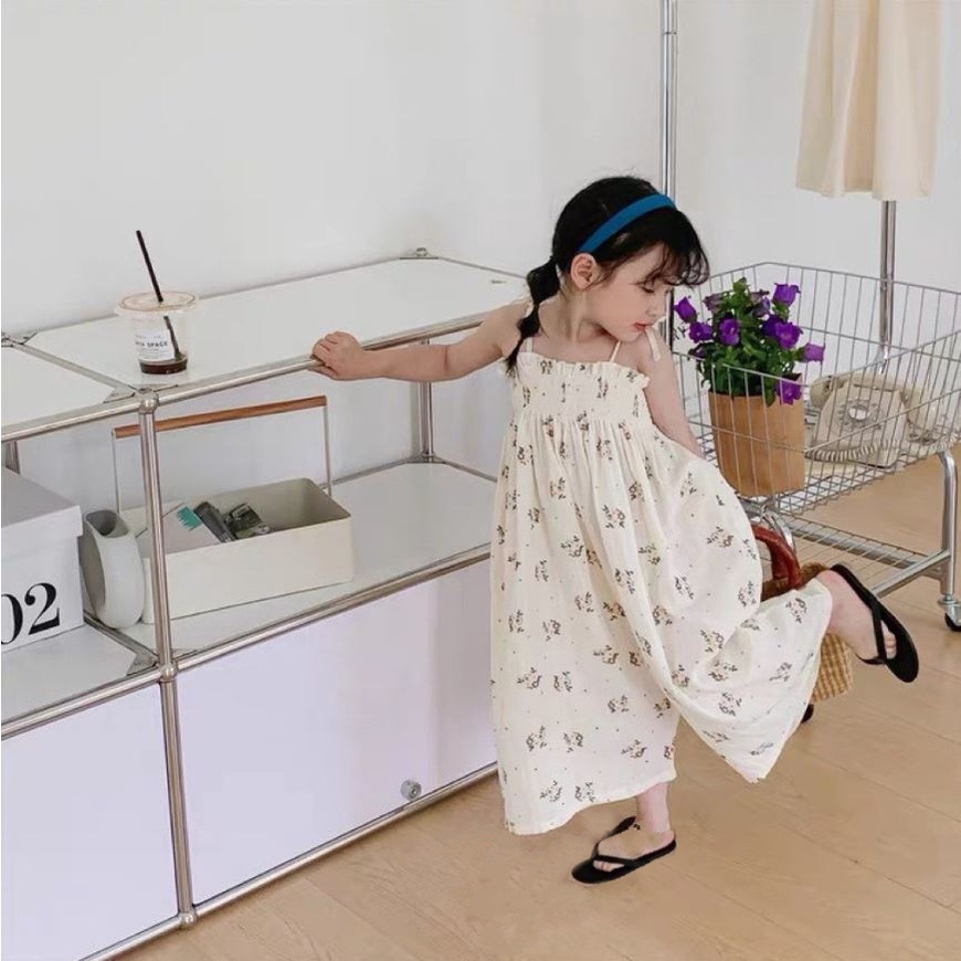 Bộ yếm 2 dây cho bé gái TB260 Bộ Jumpsuit cho bé gái - Áo liền quần bé gái QATE731