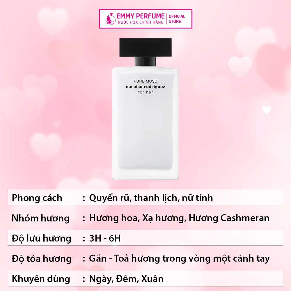 Nước hoa nữ Narciso For Her 4 mùi - Mùi hương hoa cỏ ngọt ngào quyến rũ