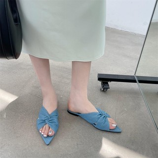 Dép nữ mũi nhọn quai xoắn Toffly 1cm size 35 đến size 42 cho nàng ngoại cỡ - Toffly Shoes