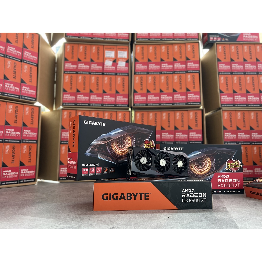 Card màn hình Gigabyte Gaming RX 6500 XT O4G - BH 3 năm