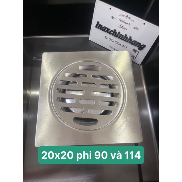 Hố ga thoát sàn loại lớn 20x20 phi 90,114 - thoát nước nhanh lẹ chống hôi tốt