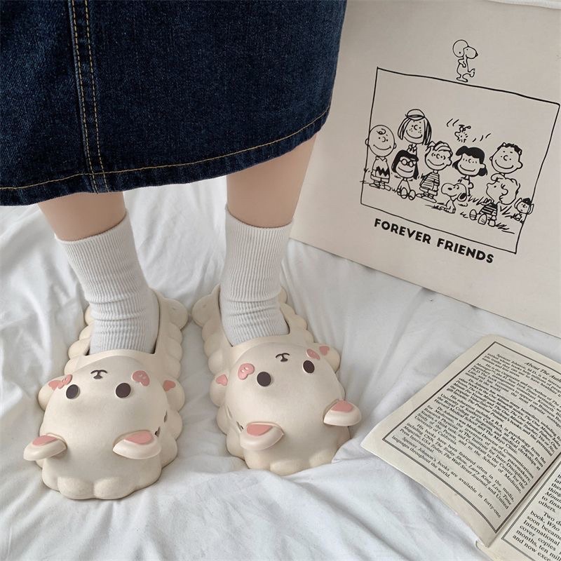 Dép hoạ tiết hình gấu dễ thương cho nữ