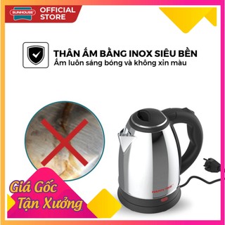 Ấm siêu tốc Inox 2 lít Happy Time - Ấm Đun Siêu Tốc