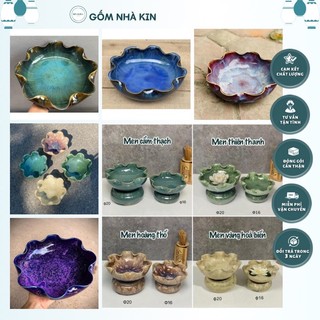 Bát Thả hoa tắm phật minh đường tụ thuỷ đã kèm đế gốm sứ bát tràng