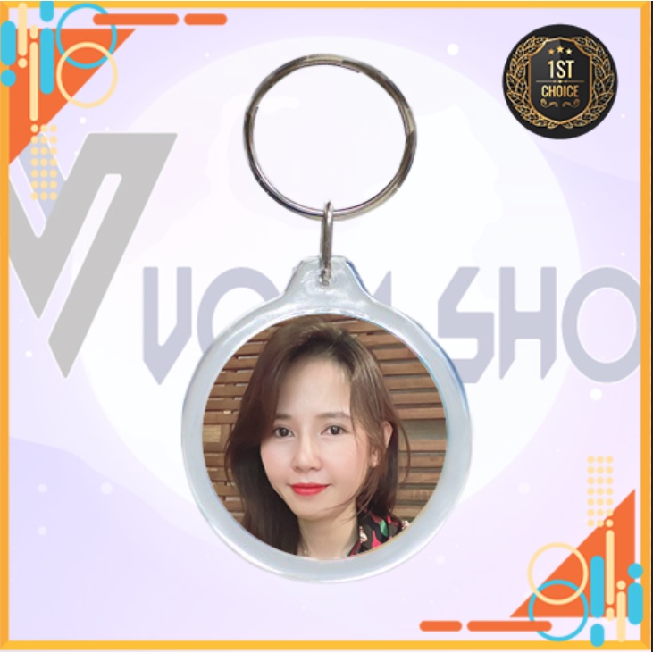 Móc khóa mã QR hình tròn, tránh thất lạc đồ đạc, in và thiết kế theo yêu cầu, Quảng cáo thương hiệu shop...