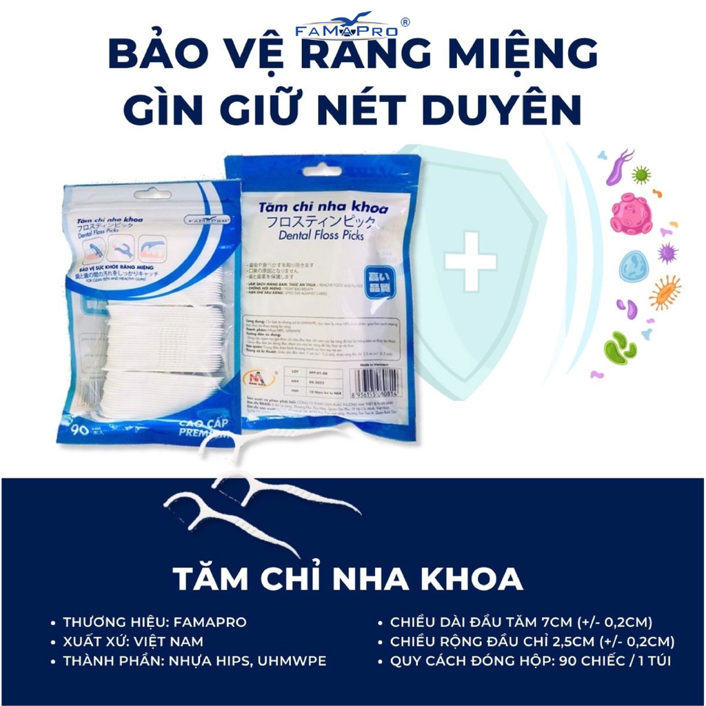 [Combo 2]Tăm Chỉ nha khoa Famapro Cao cấp