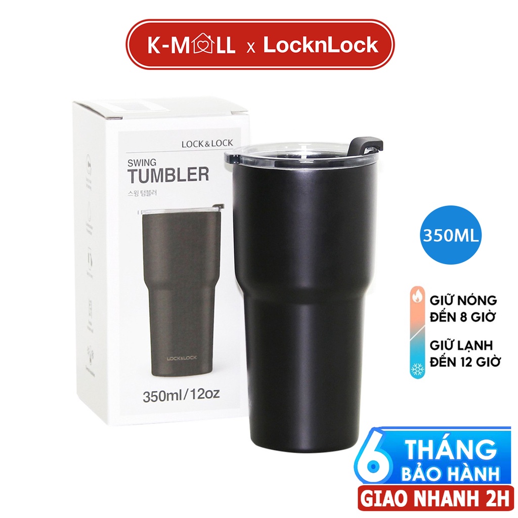 Ly giữ nhiệt LocknLock Swing Tumbler LHC4179 LHC4197BLK dung tích 350ml màu đen  - K-MALL