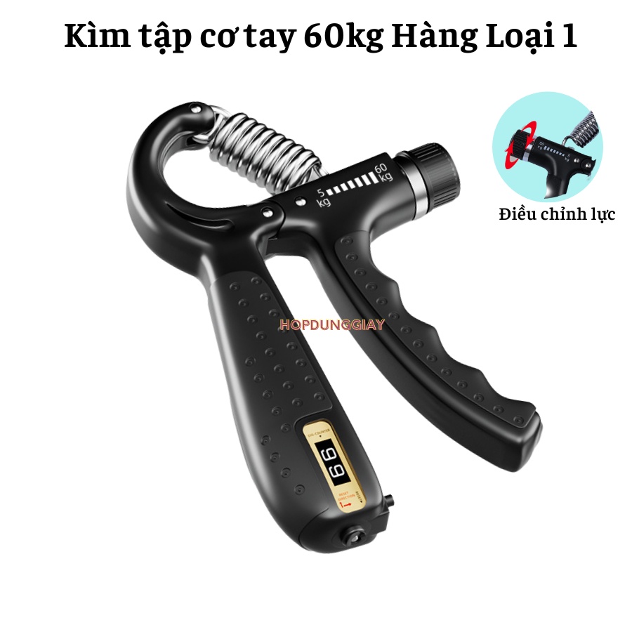 Kìm Bóp Tay Kìm Tập Cơ Tay Dụng Cụ Tập Gym Tại Nhà Điều Chỉnh Lực 5-60kg Có Đếm số tự động