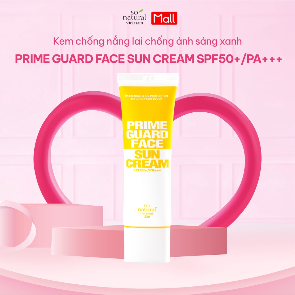 Kem Chống Nắng Làm Trắng Da Prime Guard Face Sun Cream So Natural 50ml SPF50+/PA++++