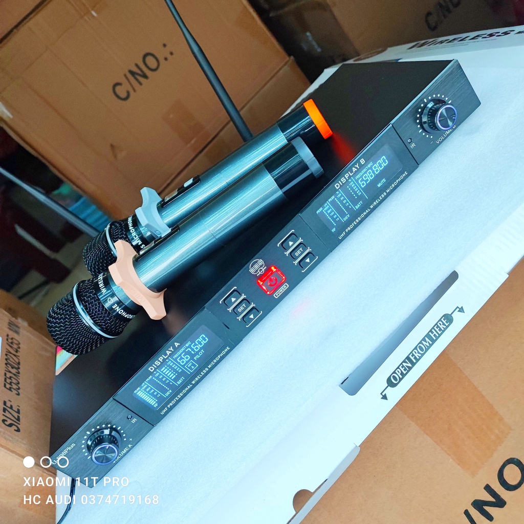 Mic không dây BBS u898 plus micro BBS u 898 plus loại một thông minh cao cấp tự ngắt gia tốc karraoke cực hay 2023