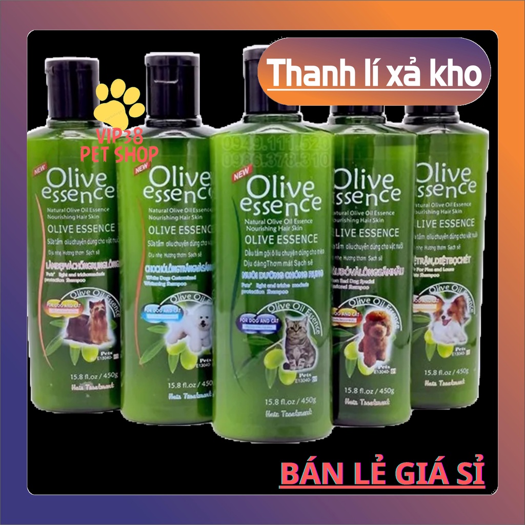Sữa Tắm Cho Chó Mèo Olive Essence 450Ml