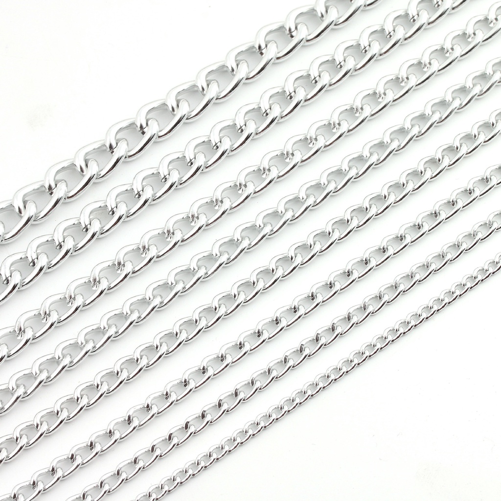 Dây xích kim loại kích thước nhỏ 2-3mm cuộn 1-5m, kho phụ liệu may
