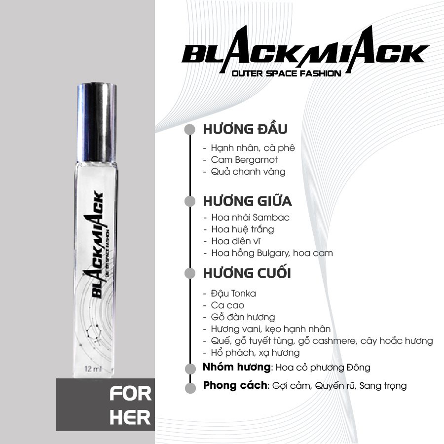 Nước hoa Valmory 12ml BlackMiack Version 2023