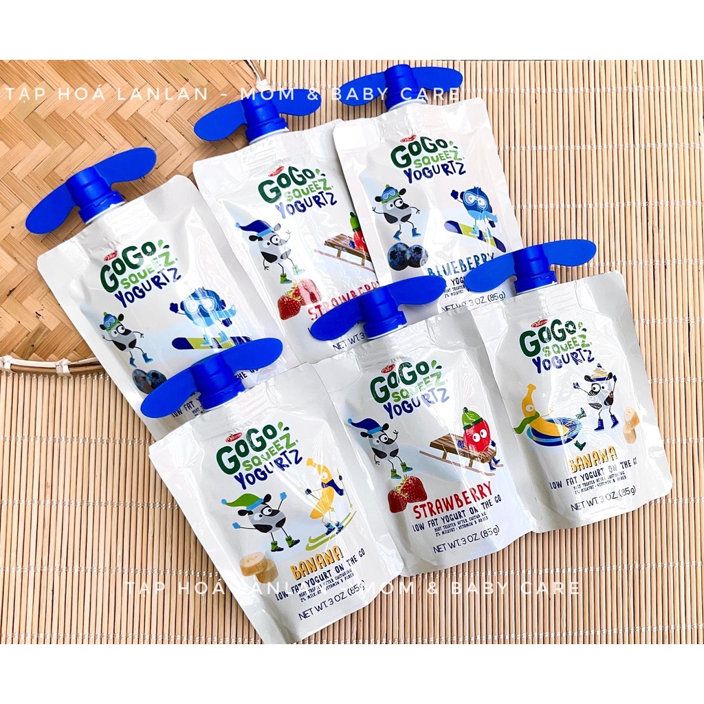 SỮA CHUA GOGO SQUEEZ CỦA MỸ DÀNH CHO BÉ TỪ 6M+ 85GR/ TÚI