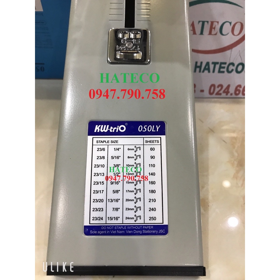 DẬP GHIM ĐẠI 250 TỜ - 450 TỜ Kw-Trio 050LY HÀNG CHÍNH HÃNG
