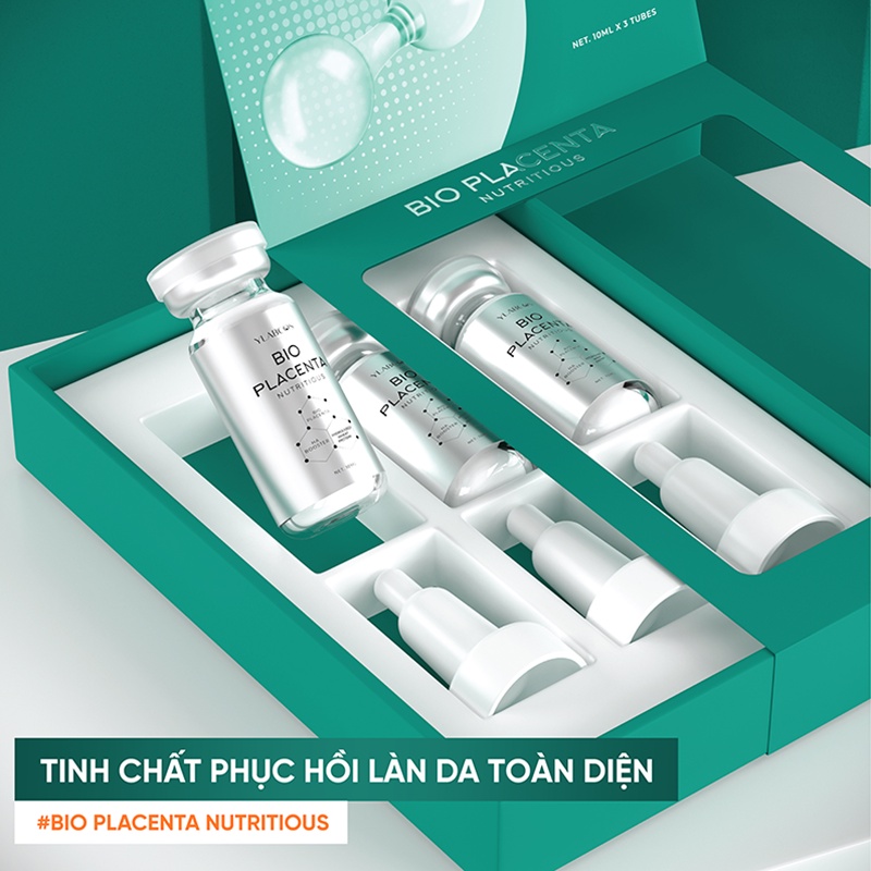 Huyết thanh siêu phục hồi BIO PLACENTA giúp dưỡng ẩm da, hỗ trợ ngăn ngừa lão hóa da thương hiệu Dr. Lacir dung tích 10e