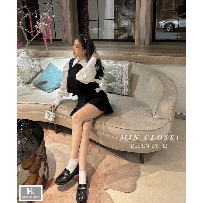 Set 3in1 áo sơ mi, áo gile kèm chân váy xẻ - 𝐕𝐘.𝐂𝐋𝐎𝐓𝐇𝐄𝐒 𝐂𝐇𝐔𝐘𝐄̂𝐍 𝐇𝐀̀𝐍𝐆 𝐐𝐔𝐀̉𝐍𝐆 𝐂𝐇𝐀̂𝐔 𝐂𝐇𝐈́𝐍𝐇 𝐇𝐈𝐄̣̂𝐔