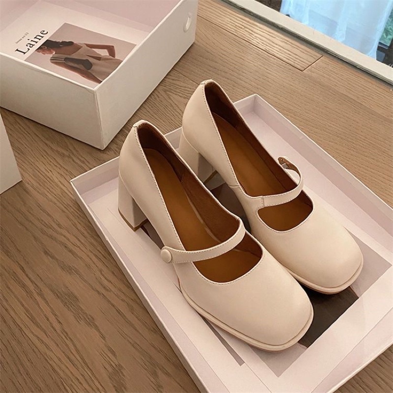 Giày cao gót Mary Jane công sở thanh lịch đế 7cm