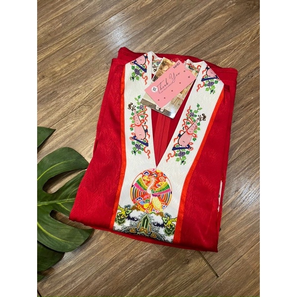 Set lam áo tay lở có viền hoa lớn