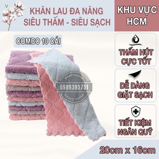 Combo 10 khăn lau đa năng siêu sạch, siêu thấm hút