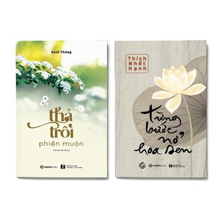 Sách - combo 2 cuốn: từng bước nở hoa sen + thả trôi phiền muộn - saigonbooks