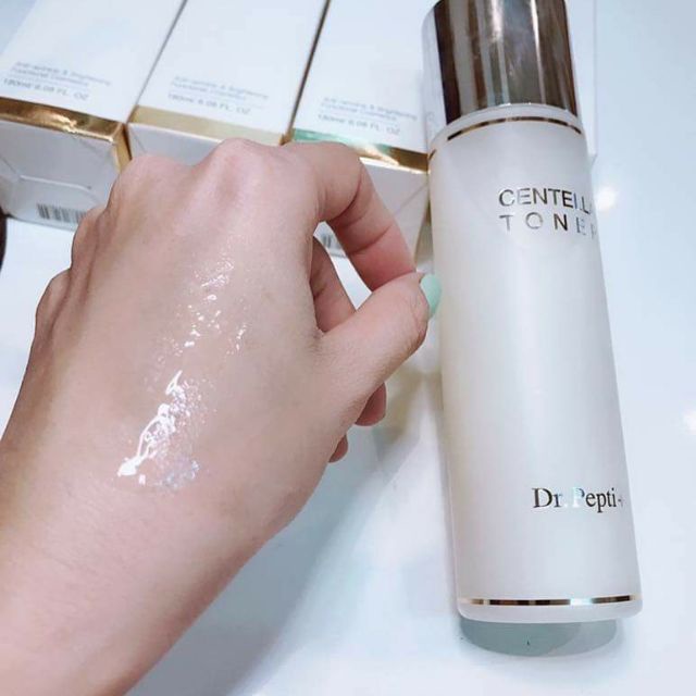 Nước Hoa Hồng  Dr.Pepti Rau Má Làm Dịu, Dưỡng Sáng Giúp Da Căng Bóng Dr.Pepti Centella Toner 180ml
