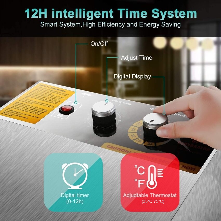 Máy sấy thực phẩm và hoa quả 6 khay FD-06, công suất 600W - Bảo Hành 12 Tháng