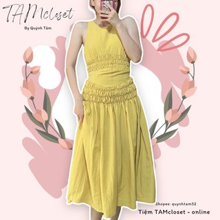 Đầm sát nách nhún chỉ - TK1002 ( Quận Tân Phú,Hoả tốc HCM,hình thật 100% )