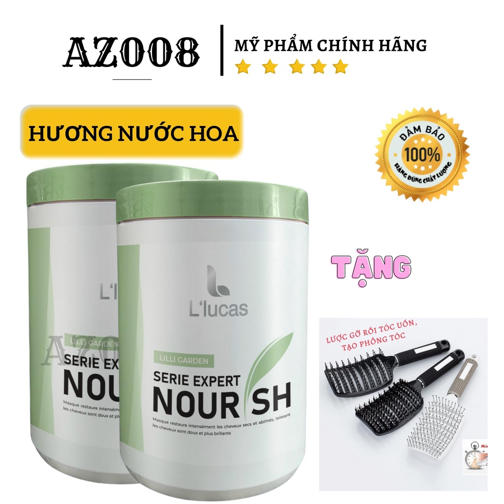 ủ tóc collagen LUCAS siêu mềm mượt hương nước hoa 1000ml AZ008 tặng nón ủ tóc