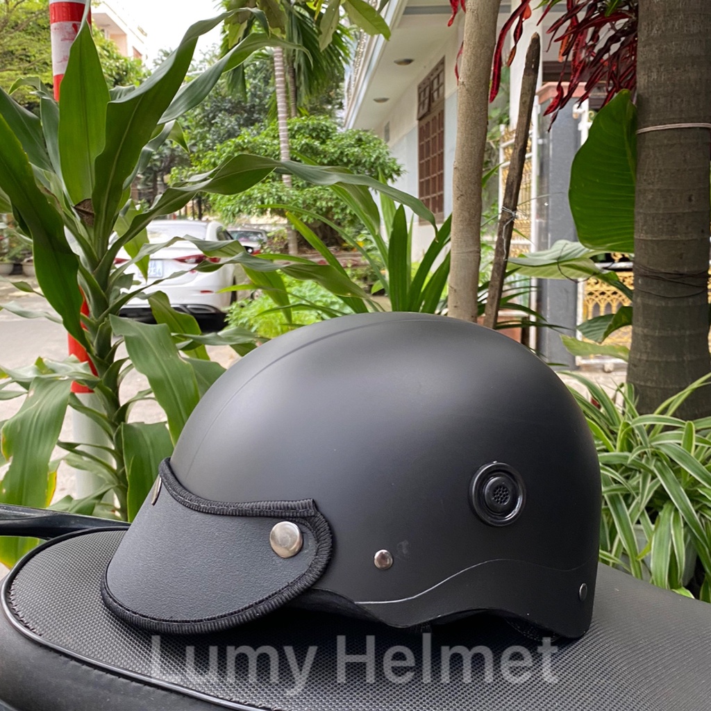 Mũ Bảo Hiểm Trơn 1/2 đầu - Màu Sơn Nhám - Có Lỗ Thông Gió