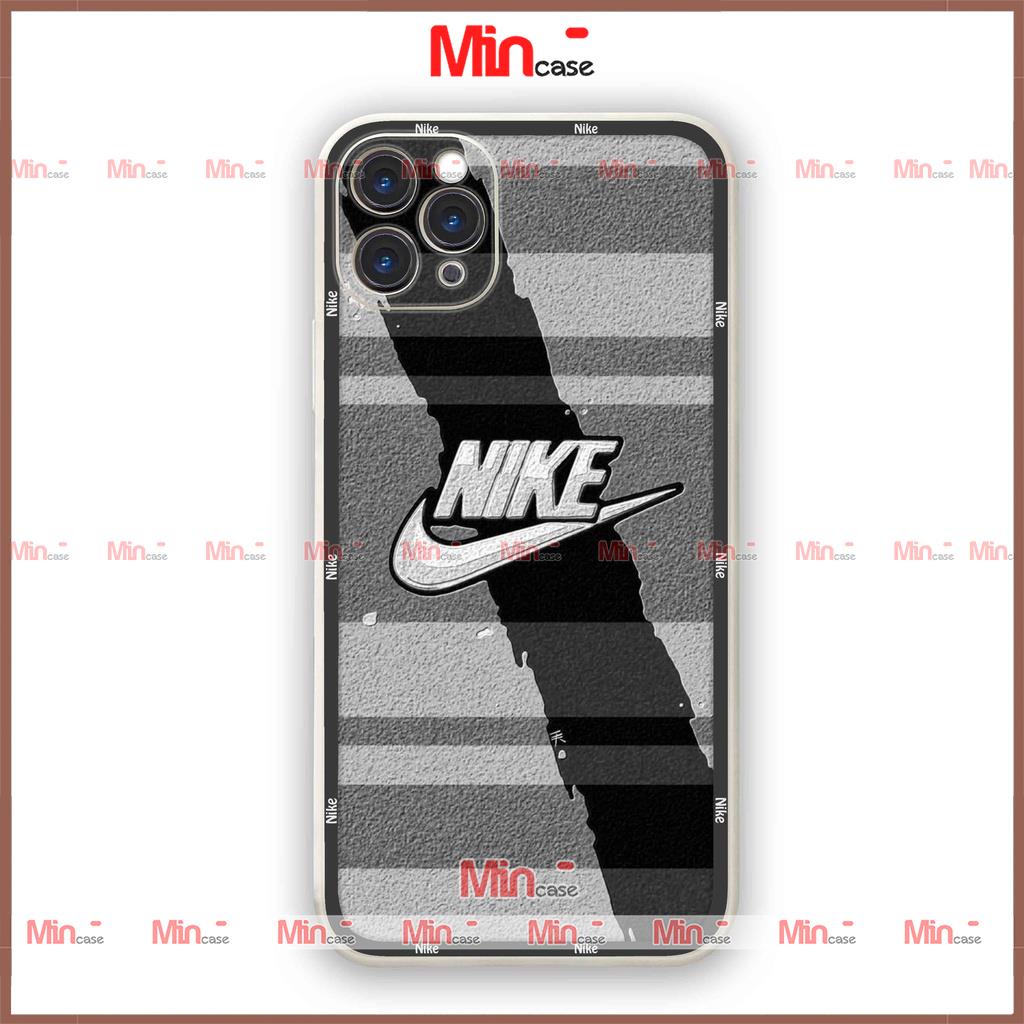 Ốp lưng iPhone Nike cạnh viền vuông silicon mềm dẻo bảo vệ camera cho iphone ip 6/6s/7/8/X/XS/11/12/13/14 Pro Plus Max