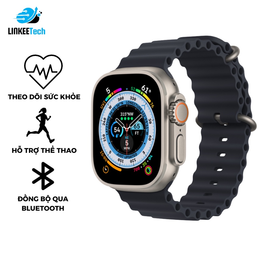 Đồng Hồ Thông Minh Ultra Bản 5.2 Kết Nối Bluetooth Hỗ Trợ Theo Dõi Sức Khỏe, Nghe Gọi, Nhận Thông Báo- LinkeeTech
