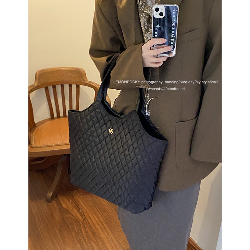 Túi Tote Túi xách nữ Vai / Kẹp Nách Màu Trơn Sức Chứa Lớn Phong Cách Retro AYW019