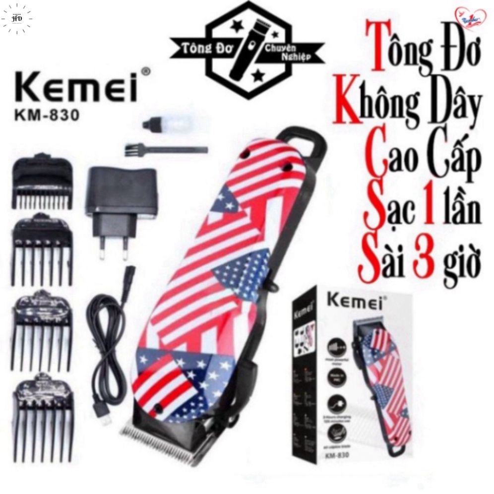 Tông Đơ Cắt Tóc KEMEI KM-830 | Tông Đơ Dùng Cho SALON, Thợ Chuyên Nghiệp . HD