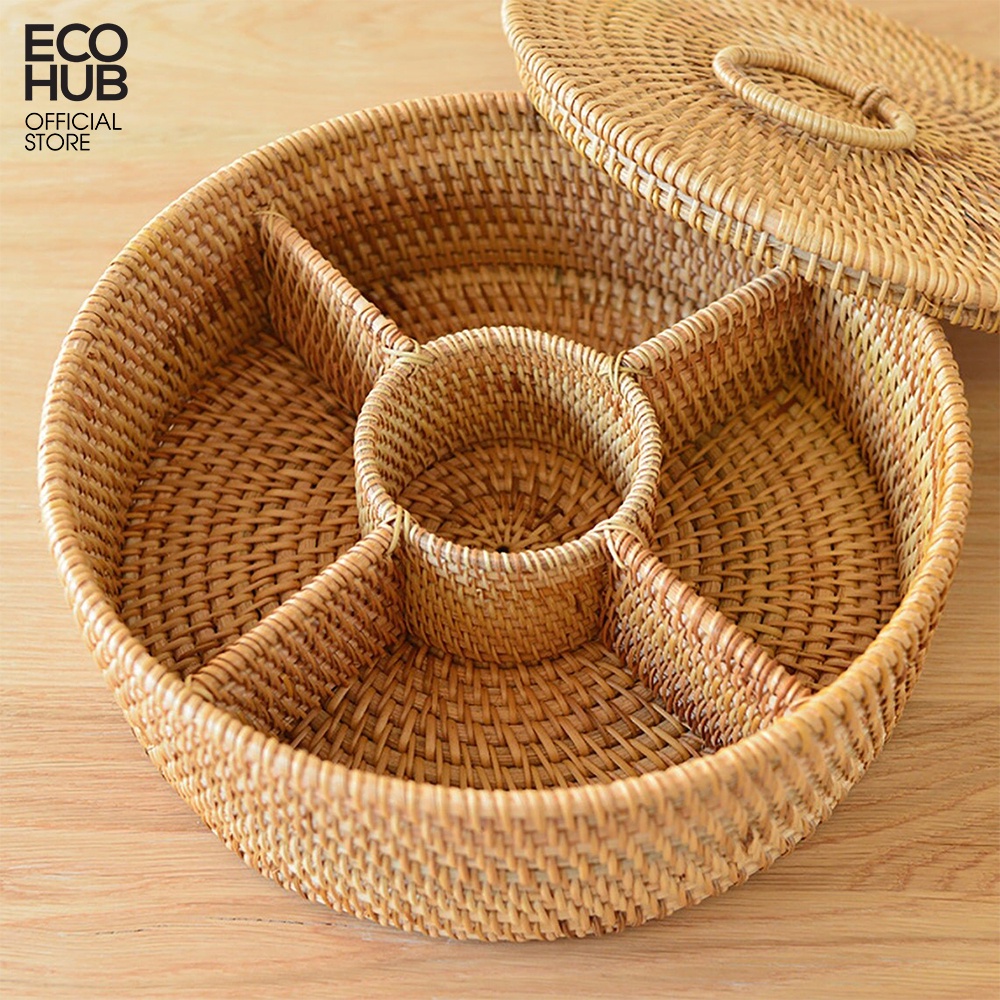 Hộp đựng đồ hình tròn ECOHUB có chia ngăn 30cm E00322