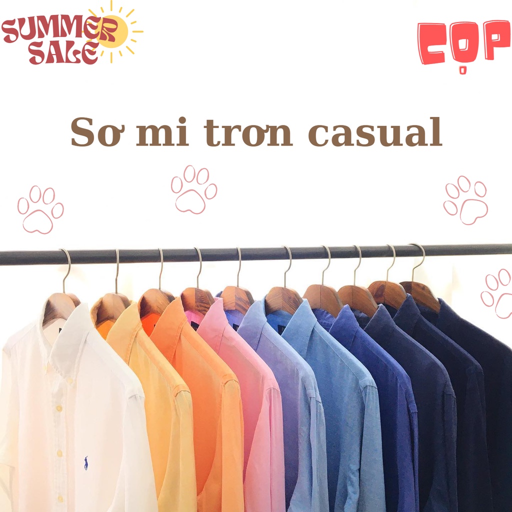 Áo sơ mi trơn casual, công sở unisex Nhật,Hàn - secondhand (2hand) - CỌP.vintage